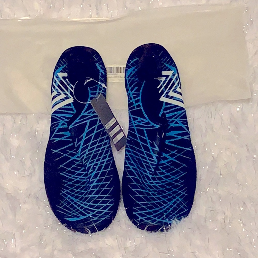 Men’s water shoes black with blue and white design